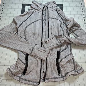 Adorable brushed LuLuLemon herringbone peplum jacket